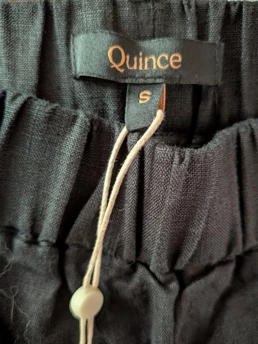 NWT Quince 100% European Black Pull-On Pants